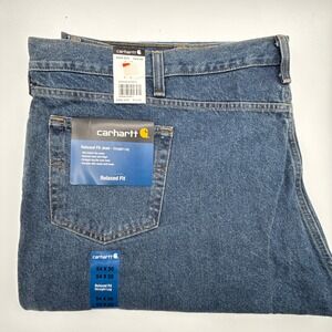 Carhartt Mens B460 DPS Relaxed Fit Straight Leg Jeans 54x30 Blue Denim NWT